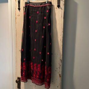 Holiday Bohemian style beaded long skirt-size 4